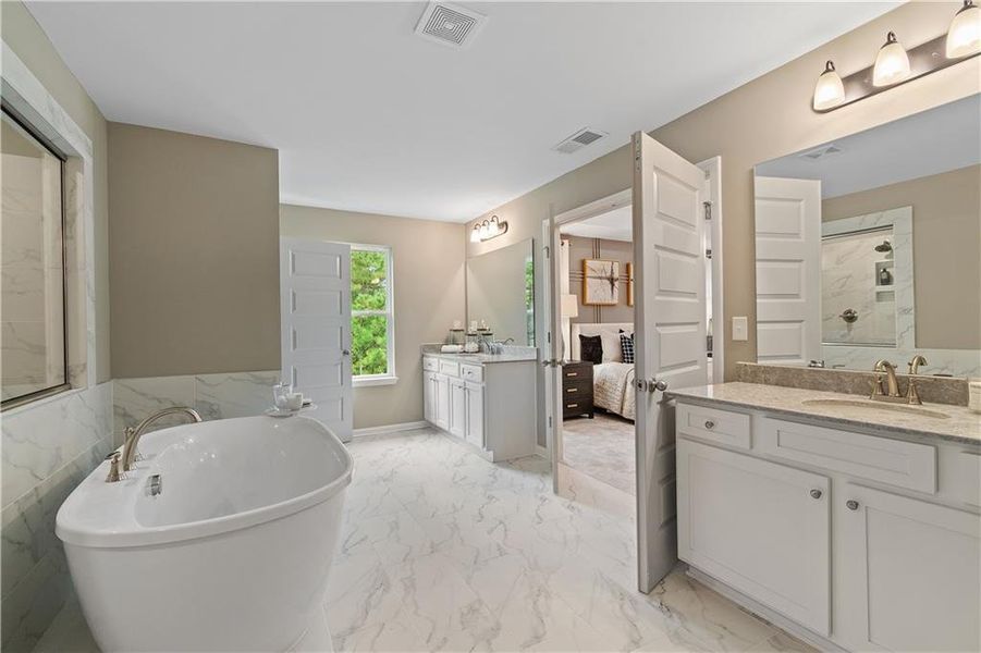 Furnished interior view inside a new home in Northcroft, Lawrenceville (Image 17).