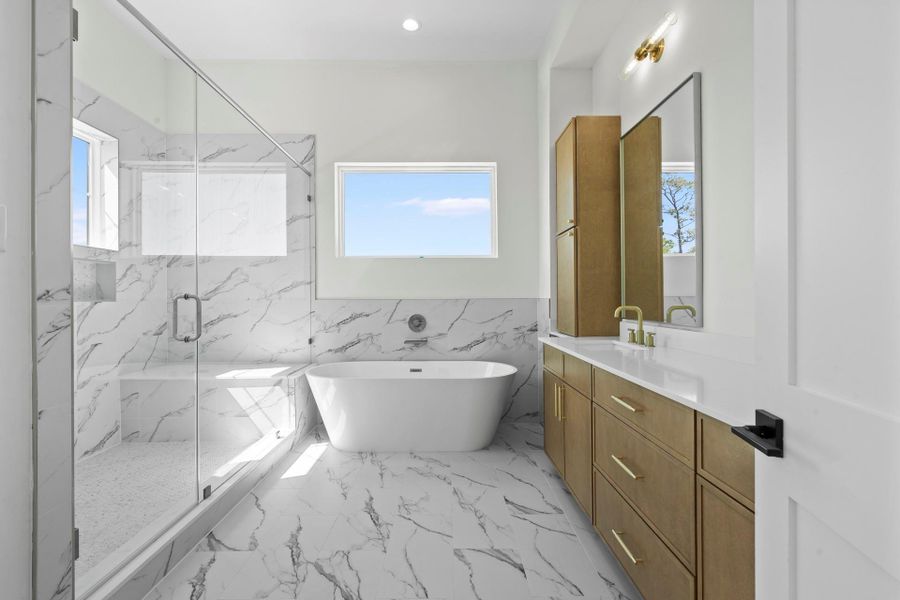 Furnished interior view inside a new home in , Houston (Image 34).