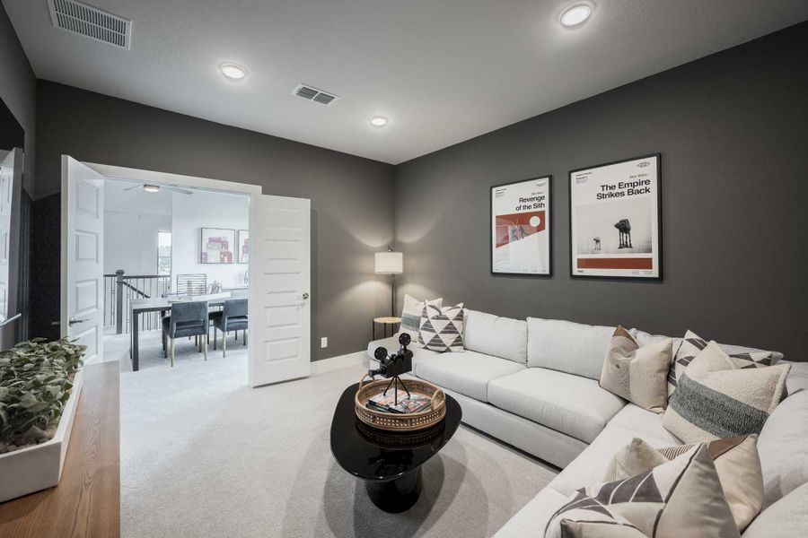 Representative furnished interior of a home built from the Goldeneye by Tri Pointe Homes in Tompkins Reserve, Katy (Image 34). Representative furnished interior of a home built from the Goldeneye by Tri Pointe Homes in Tompkins Reserve, Katy (Image 34).