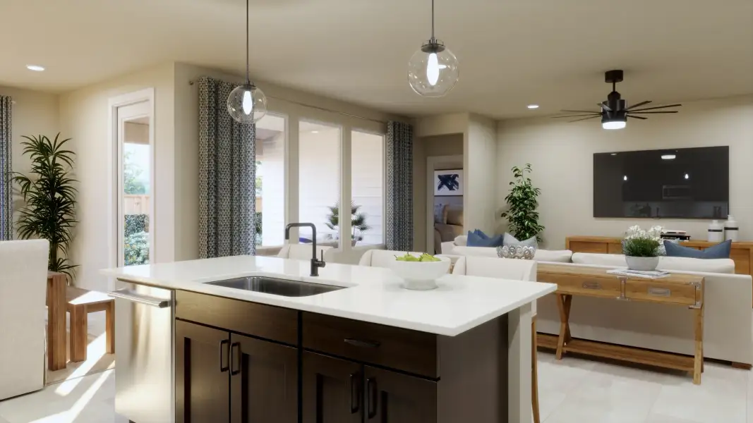 Furnished interior view inside a new home in Freedom at Anthem, Kyle (Image 4).