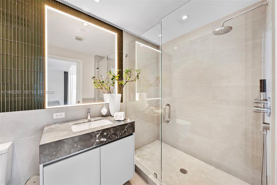 Furnished interior view inside a new home in Five Park, Miami Beach (Image 4).