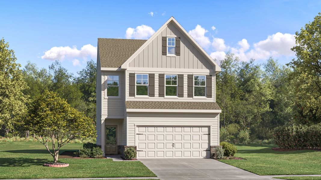 Exterior D with landscaping