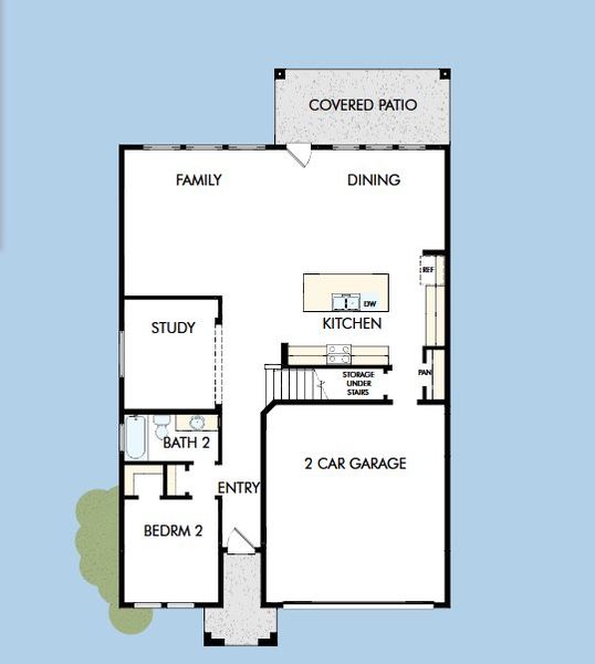 2D floor plan layout for the The Verdot by David Weekley Homes in Artesa at Soleo, San Tan Valley, AZ (Image 4).