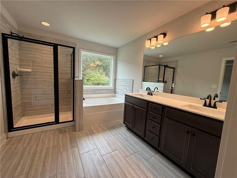 Furnished interior view inside a new home in The Towns at Auburn Station East, Auburn (Image 11).
