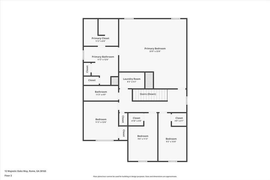 2D floor plan layout of this home in , Rome, GA (Image 5).