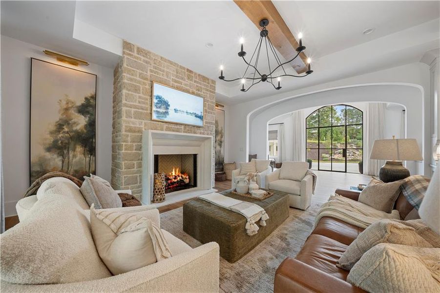 Furnished interior view inside a new home in , Alpharetta (Image 76).