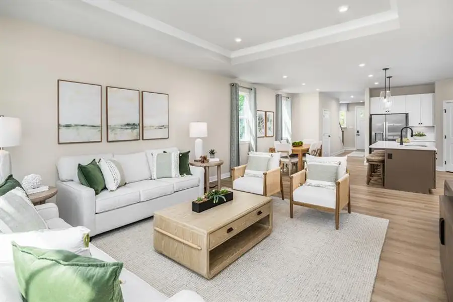 Representative furnished interior of a home built from the Geneva with 3 Car Garage by Ryan Homes in Middle Creek Village, Bolivia (Image 36).