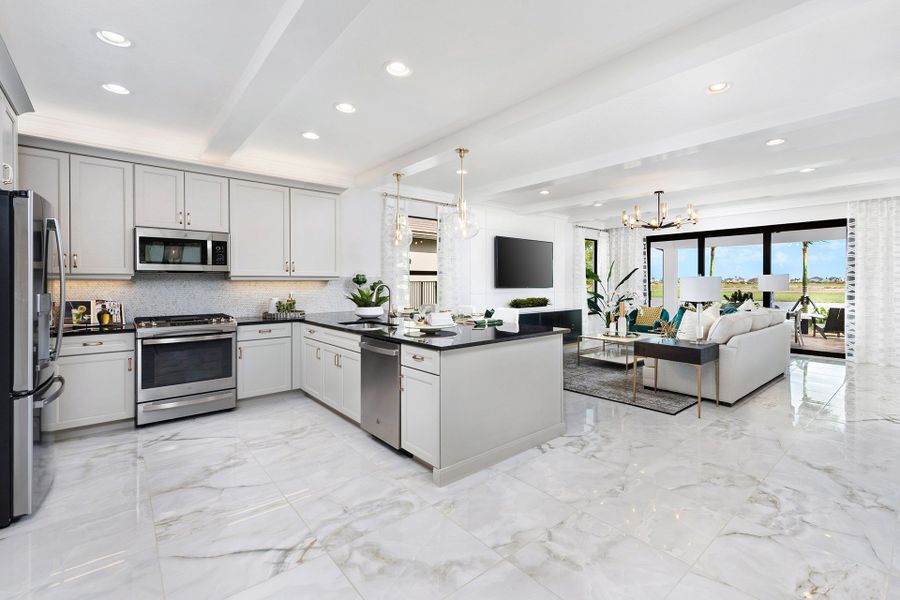 Representative furnished interior of a home built from the Tribeca by GL Homes in Valencia Parc at Riverland, Port St. Lucie (Image 10).