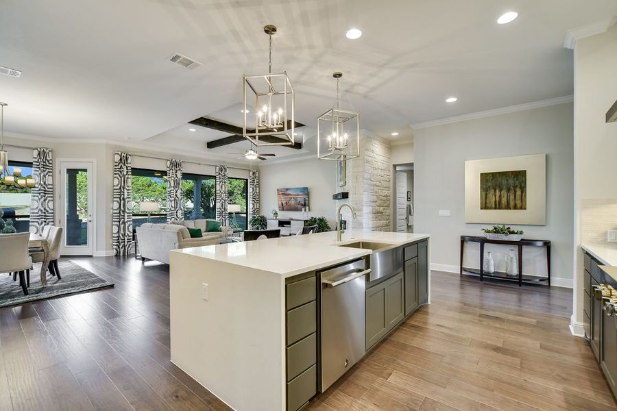 Representative furnished interior of a home built from the Madera II by Giddens Homes in Scofield Farms Estates, Georgetown (Image 133).