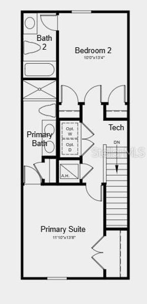 2D floor plan layout of this home in The Towns at Firethorn, Parrish, FL (Image 2). 2D floor plan layout of this home in The Towns at Firethorn, Parrish, FL (Image 2).