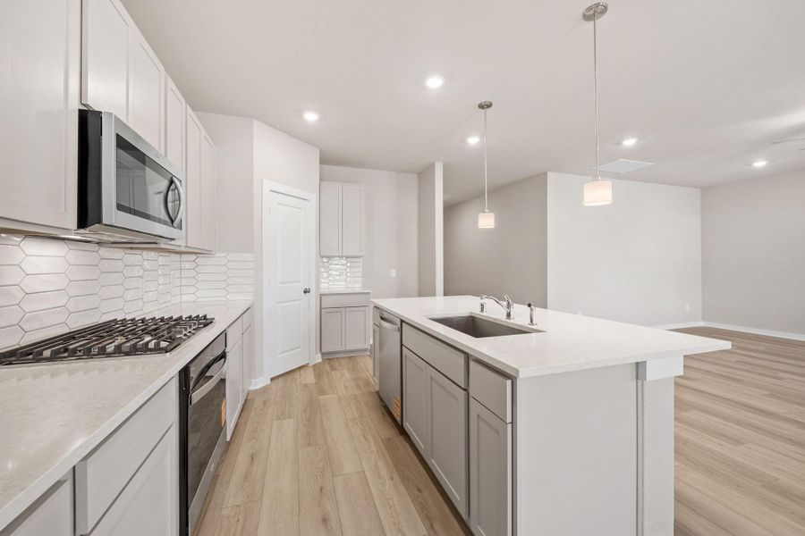 Furnished interior view inside a new home in Windrose Green 50', Angleton (Image 10).