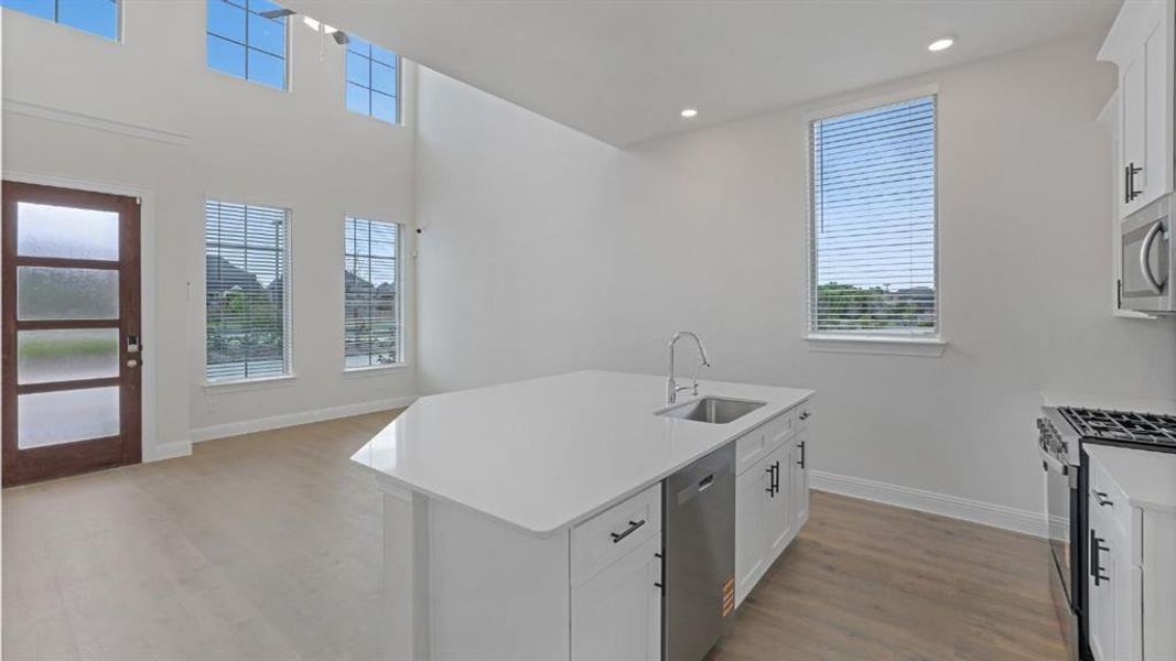 Furnished interior view inside a new home in The Avenue, Allen (Image 6). Furnished interior view inside a new home in The Avenue, Allen (Image 6).