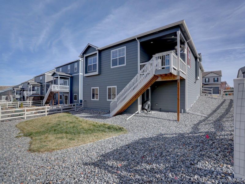 Exterior details and patio area of a home in Crystal Valley Pine Ridge, Castle Rock (Image 3).