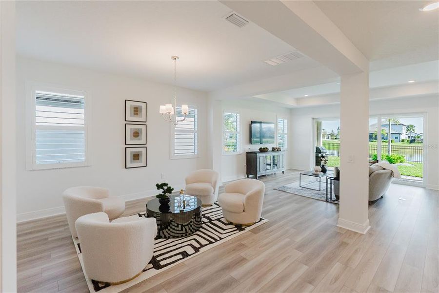 Furnished interior view inside a new home in Sweetwater at Lakewood Ranch, Bradenton (Image 60). Furnished interior view inside a new home in Sweetwater at Lakewood Ranch, Bradenton (Image 60).