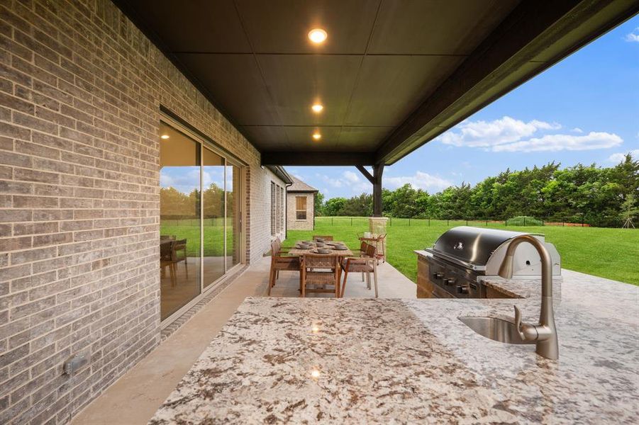 Exterior details and patio area of a home in Chapel View, Heath (Image 4). Exterior details and patio area of a home in Chapel View, Heath (Image 4).