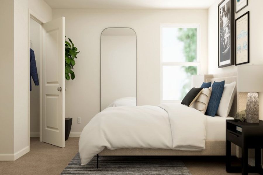 A white couch in a room. A white couch in a room.