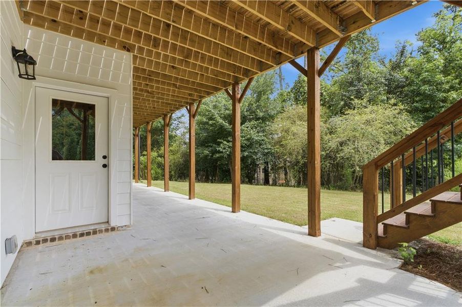 Exterior details and patio area of a home in , Marietta (Image 26).