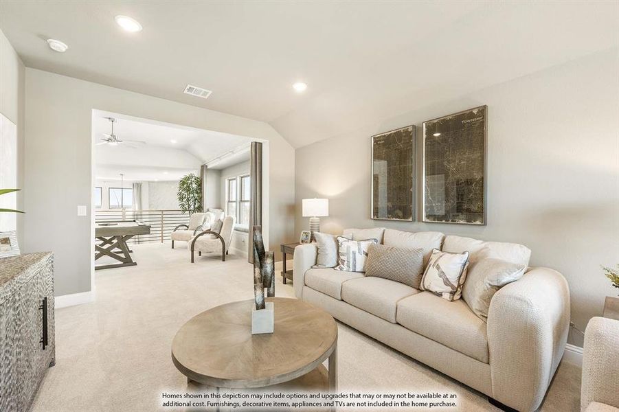 Furnished interior view inside a new home in ArrowBrooke, Aubrey (Image 38).