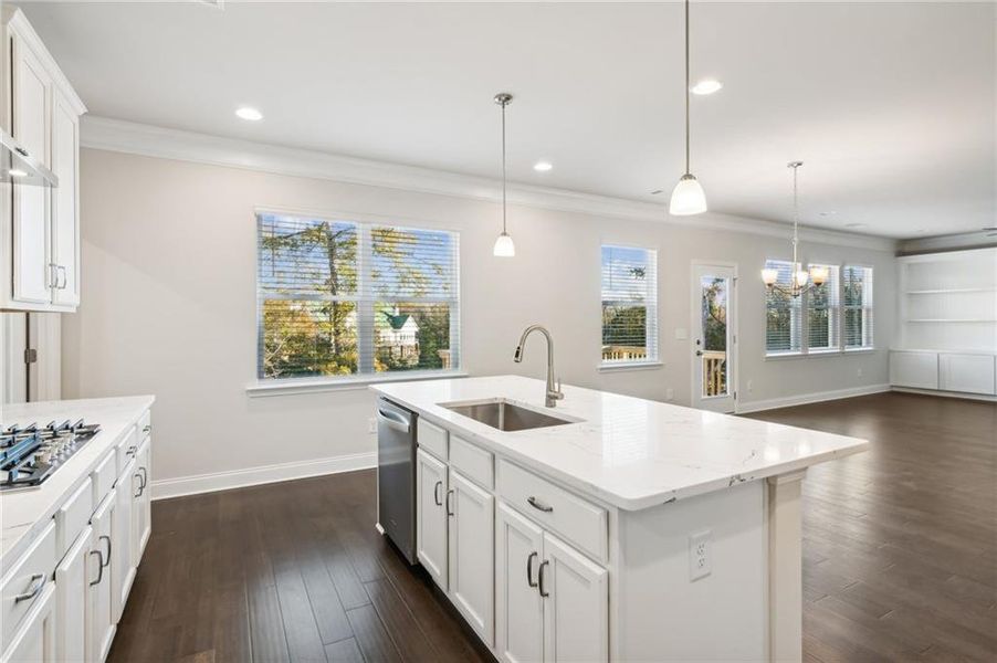 Furnished interior view inside a new home in , Flowery Branch (Image 6). Furnished interior view inside a new home in , Flowery Branch (Image 6).