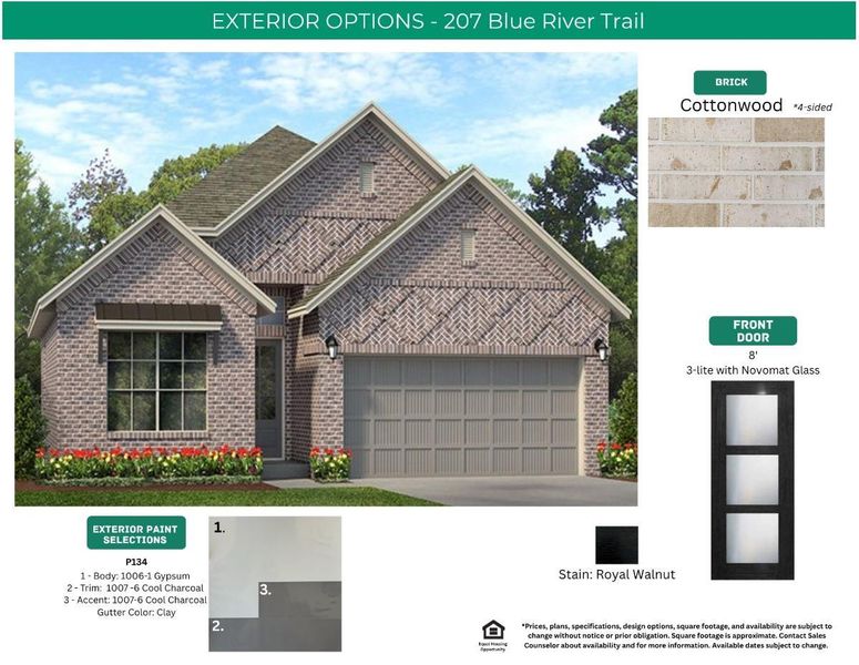Exterior Selections and Elevation
