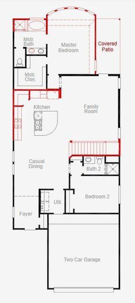 2D floor plan layout of this home in Candela, Richmond, TX (Image 3).