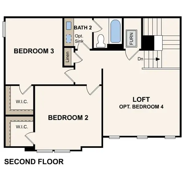 2D floor plan layout of this home in Stallion Run, Buda, TX (Image 4).