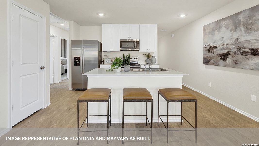 Furnished interior view inside a new home in Spring Valley, New Braunfels (Image 14).