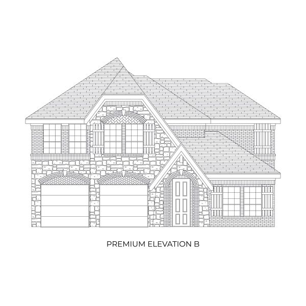 Representative rendering of the exterior for the Cooper F by First Texas Homes (Image 3). Representative rendering of the exterior for the Cooper F by First Texas Homes (Image 3).