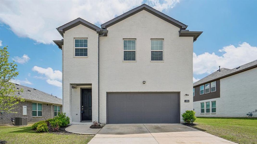 Front exterior of a new home in Venetian, Weston, TX, highlighting curb appeal (Image 22).