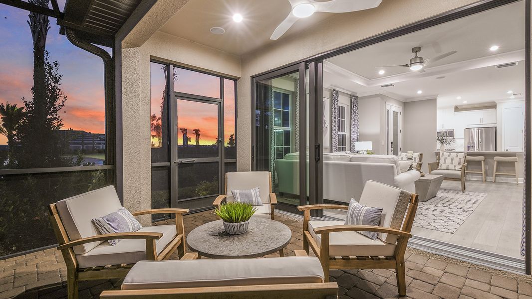 Representative furnished interior of a home built from the Ibis by Taylor Morrison in Esplanade at Skye Ranch, Sarasota (Image 15).