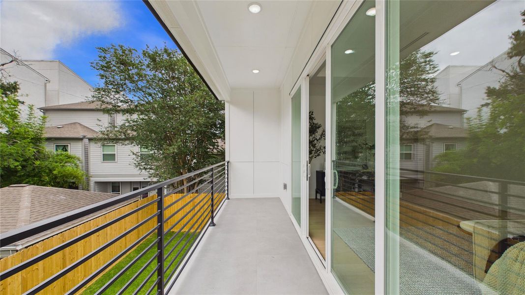 Exterior details and patio area of a home in , Houston (Image 29).