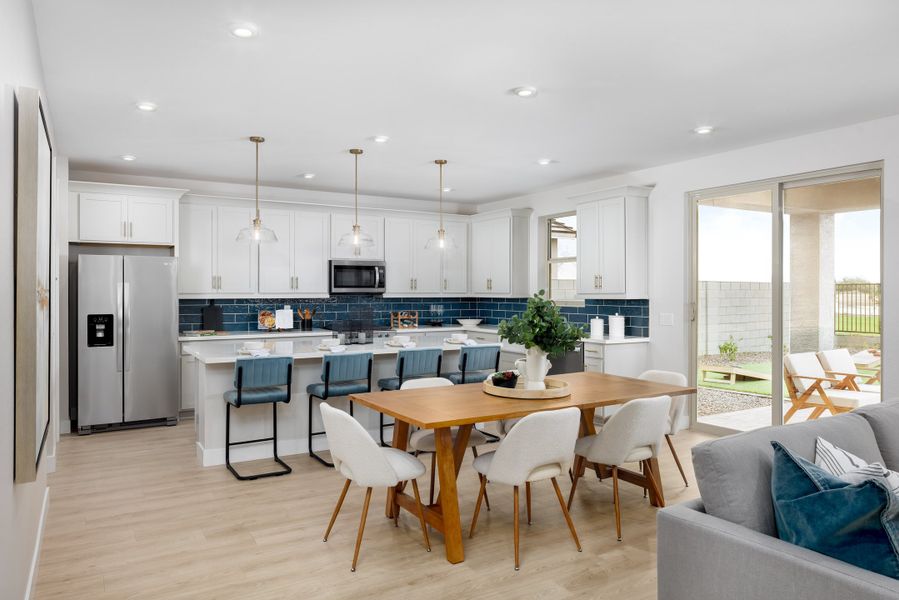 Furnished interior view inside a new home in Willows at Bella Vista Farms, San Tan Valley (Image 8). Furnished interior view inside a new home in Willows at Bella Vista Farms, San Tan Valley (Image 8).