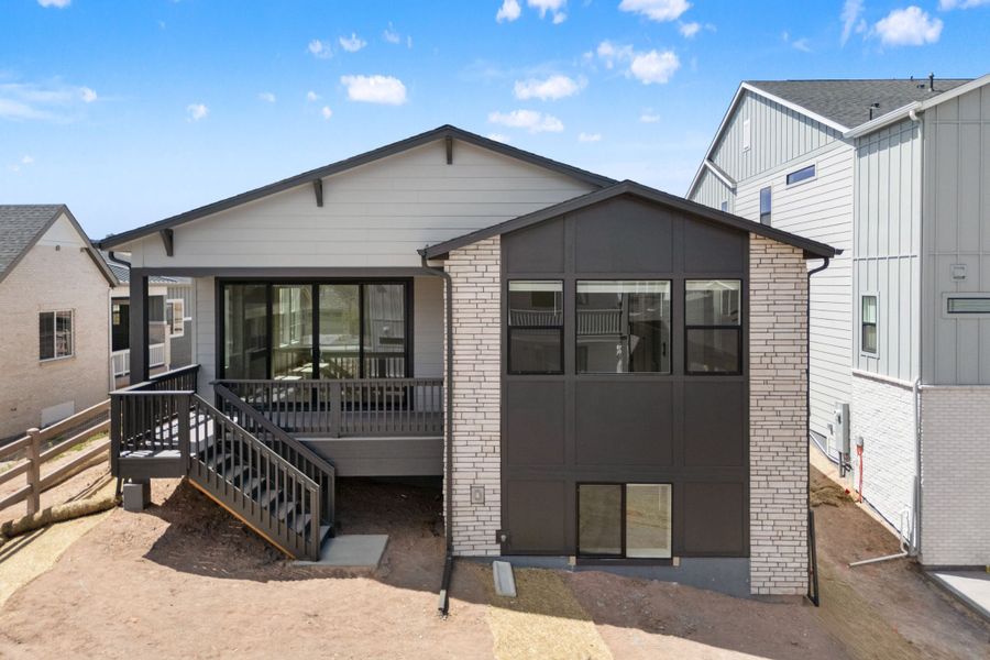 Exterior details and patio area of a home in Trumark Homes at Sterling Ranch, Littleton (Image 21).