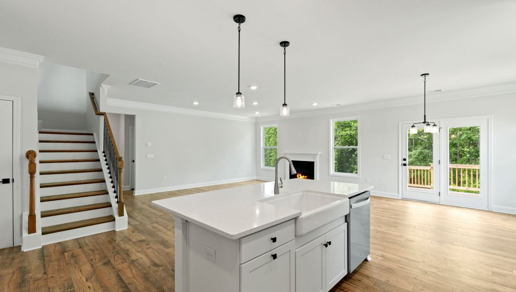 Furnished interior view inside a new home in Whitehawk Meadows, Travelers Rest (Image 9). Furnished interior view inside a new home in Whitehawk Meadows, Travelers Rest (Image 9).