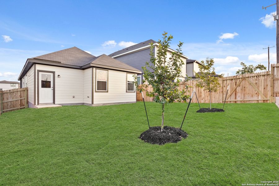 Exterior details and patio area of a home in Katzer Ranch, Converse (Image 3).