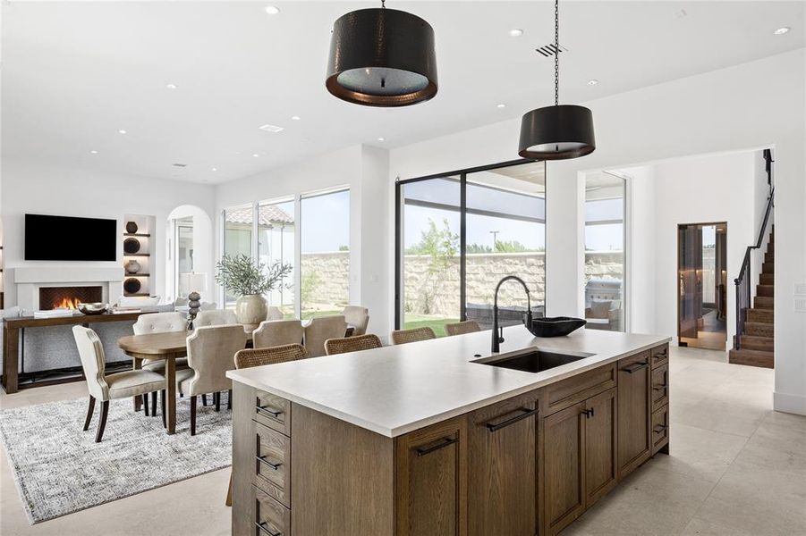 Furnished interior view inside a new home in Avadene at Las Colinas, Irving (Image 38).