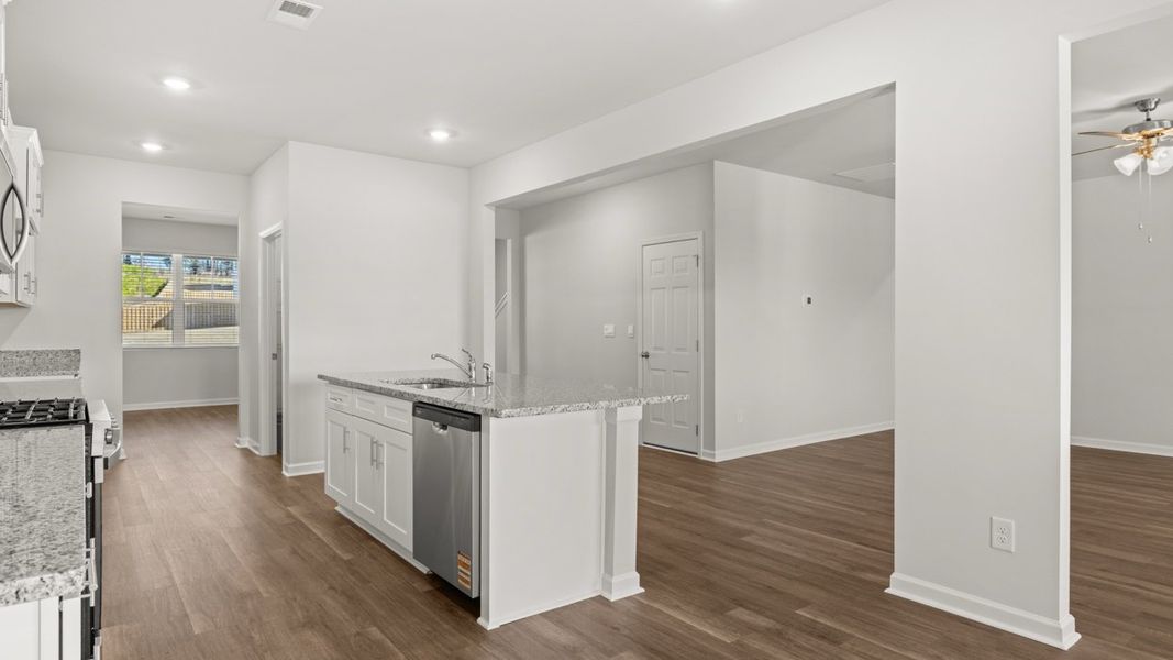 Representative furnished interior of a home built from the Halton by D.R. Horton in Southwind Village, Evans (Image 8).