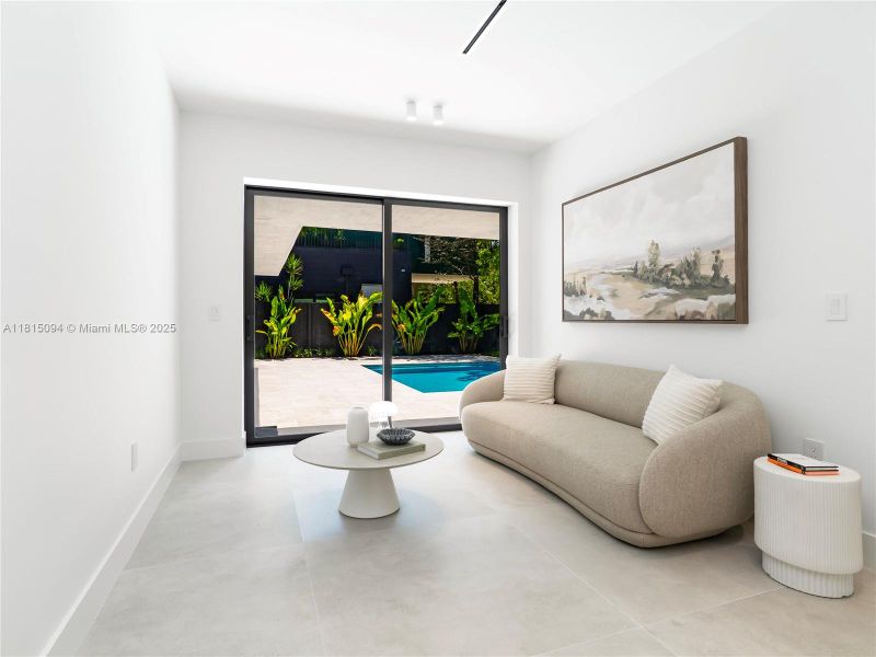 Furnished interior view inside a new home in , Miami (Image 37).