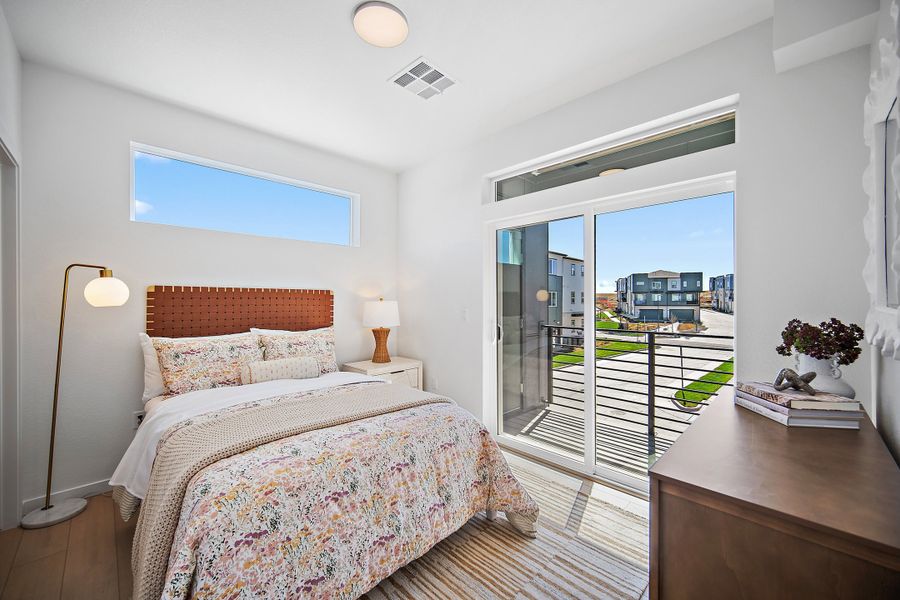 Furnished interior view inside a new home in Lyric at RidgeGate Condos, Lone Tree (Image 27).