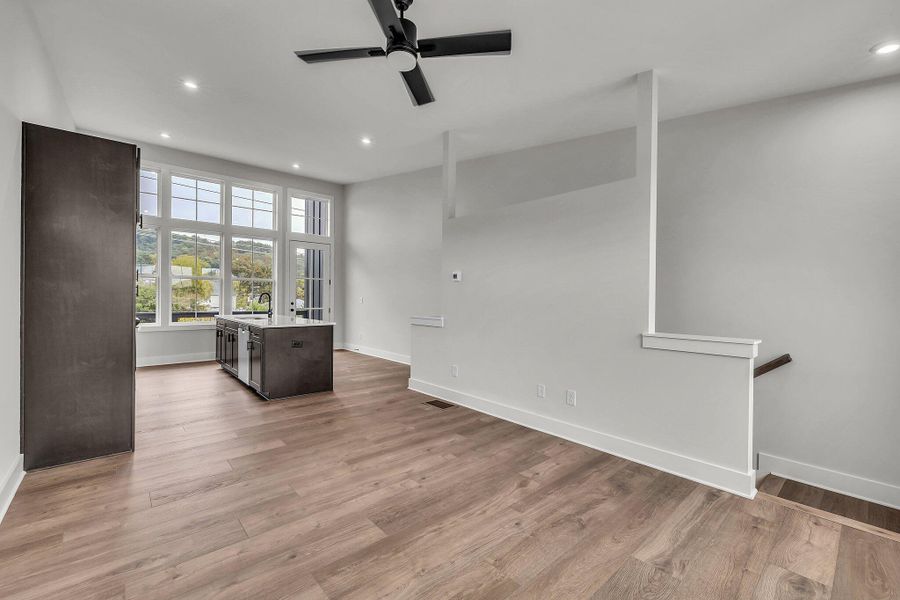 Representative unfurnished interior of a home built from the Welkin by Empire Homes in BelleWether, Chattanooga (Image 11).