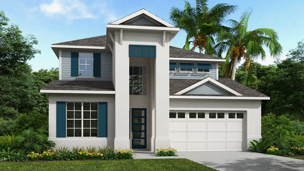 Representative exterior photo of a completed home built from the 3024F by Perry Homes in Turnleaf, Punta Gorda, FL (Image 3).