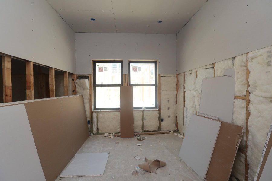 In-progress construction of a new home in The Highlands - Grove Collection, Porter, TX (Image 8).