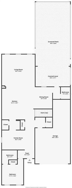 2D floor plan layout of this home in Sunbrooke, St. Cloud, FL (Image 5).