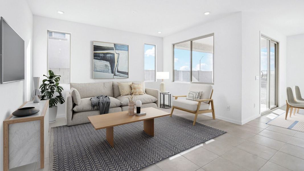 Representative furnished interior of a home built from the 3502 by Risewell Homes in Mason Ranch II, Surprise (Image 5).