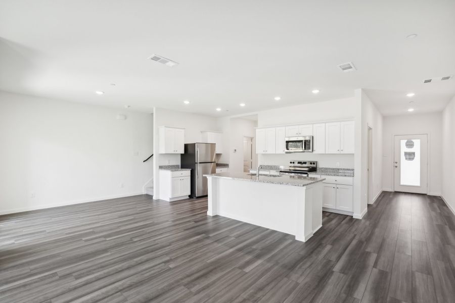 Representative unfurnished interior of a home built from the Orbit by Starlight Homes in Coyote Meadows, Anna (Image 14). Representative unfurnished interior of a home built from the Orbit by Starlight Homes in Coyote Meadows, Anna (Image 14).