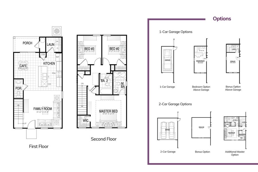 2D floor plan layout of this home in Founder's Park, Summerville, SC (Image 3).