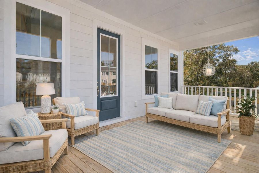 Exterior details and patio area of a home in , Johns Island (Image 3).