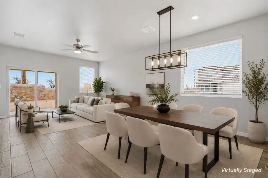 Furnished interior view inside a new home in Paseo del Este, El Paso (Image 8). Furnished interior view inside a new home in Paseo del Este, El Paso (Image 8).