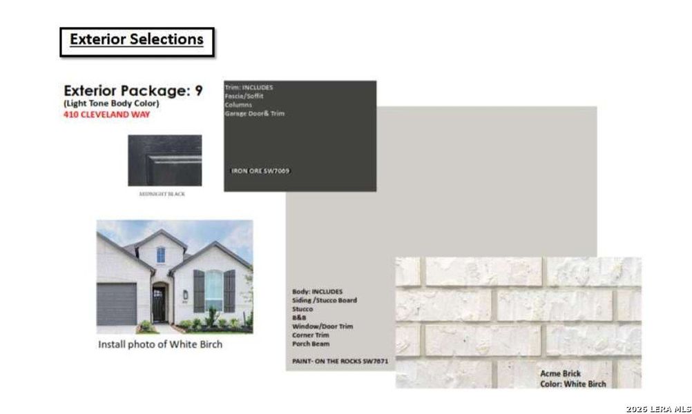 Sample of building materials used in homes in Mayfair, New Braunfels (Image 3).