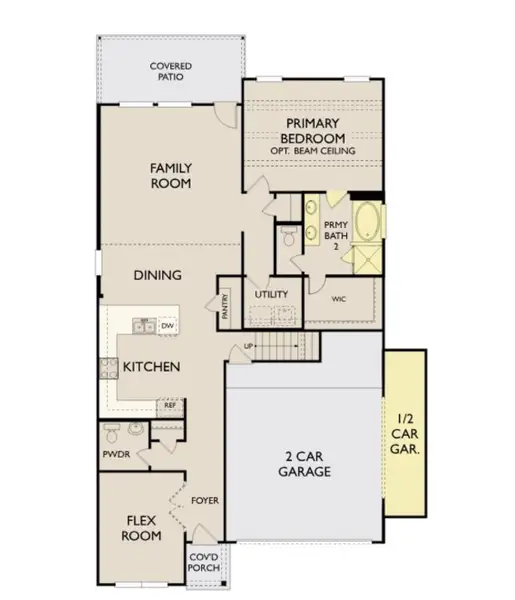 2D floor plan layout of this home in Cedar Pointe, Crosby, TX (Image 3).